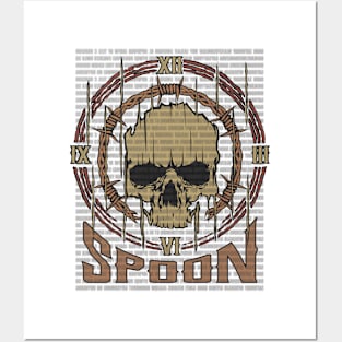 Spoon Vintage Skull Posters and Art